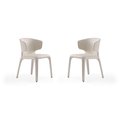 Manhattan Comfort Conrad Leather Dining Chair in Cream (Set of 2) DC031-CR